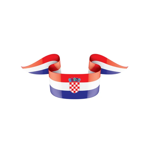 Drapeau de la Croatie, illustration vectorielle sur fond blanc — Image vectorielle