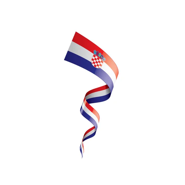 Vlag van Kroatië, vectorillustratie op een witte achtergrond — Stockvector