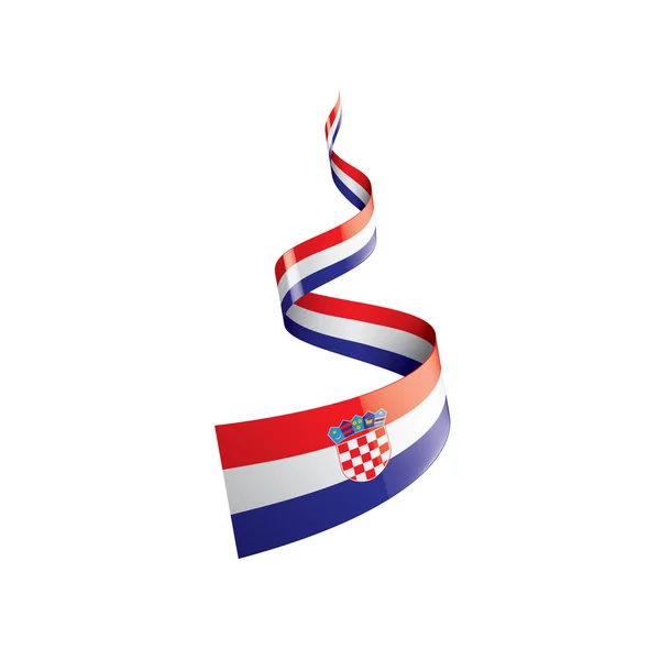 Drapeau de la Croatie, illustration vectorielle sur fond blanc — Image vectorielle