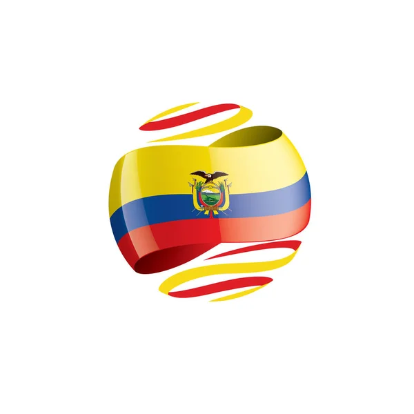 Ecuador flag, vector illustration on a white background — Stock Vector