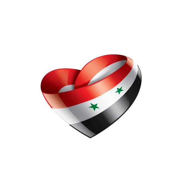 Drapeau de Syrie, illustration vectorielle sur fond blanc — Image vectorielle