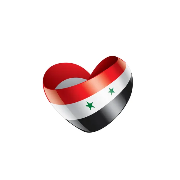 Drapeau de Syrie, illustration vectorielle sur fond blanc — Image vectorielle