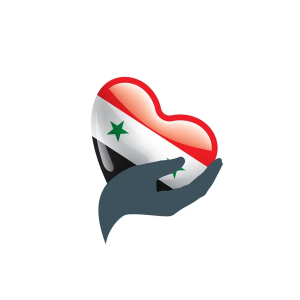 Drapeau de Syrie, illustration vectorielle sur fond blanc — Image vectorielle