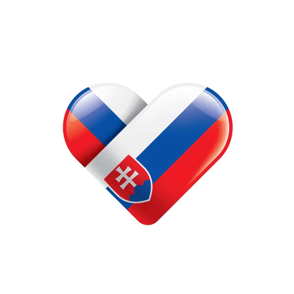 Vlag van Slowakije, vectorillustratie op een witte achtergrond — Stockvector