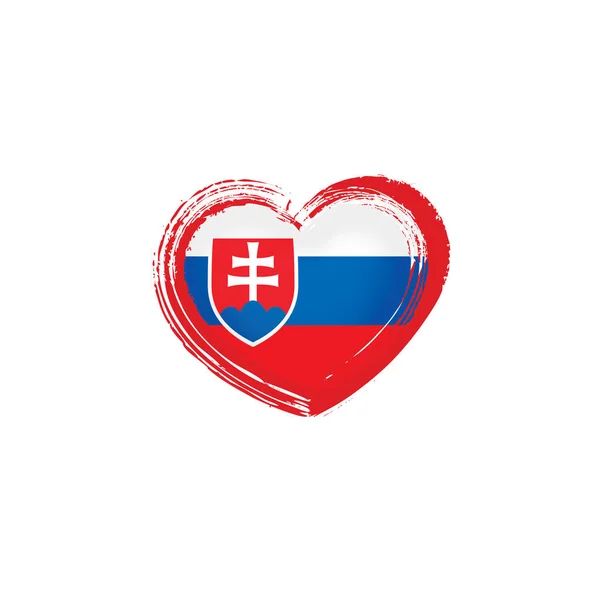 Drapeau Slovaquie, illustration vectorielle sur fond blanc — Image vectorielle