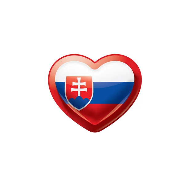 Σλοβακία σημαία, εικονογράφηση διάνυσμα σε λευκό φόντο — Διανυσματικό Αρχείο