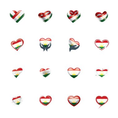 Tacikistan bayrağı, beyaz bir arka plan üzerinde vektör çizim