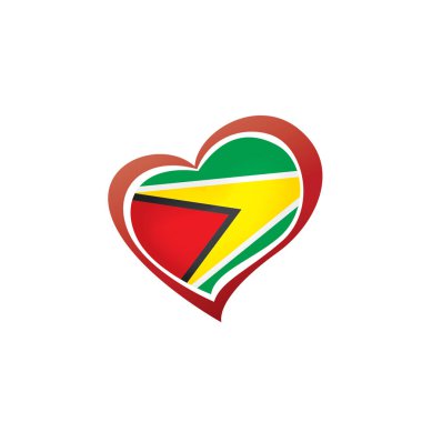 Guyana bayrağı, beyaz arkaplanda vektör illüstrasyonu