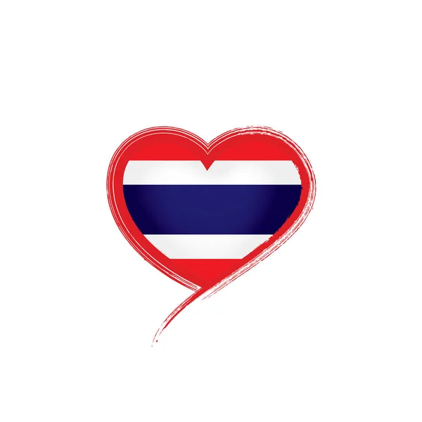 Bandera de Tailandia, ilustración vectorial sobre fondo blanco — Vector de stock