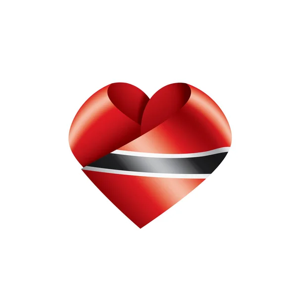 Trinidad en tobago vlag, vector illustratie op een witte achtergrond — Stockvector