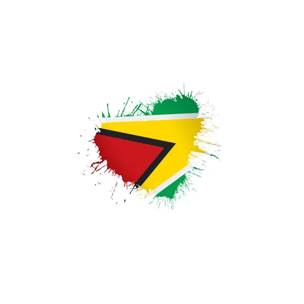 Guyana vlag, vector illustratie op een witte achtergrond — Stockvector