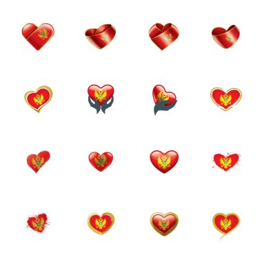 Montgro bayrağı, beyaz arkaplanda vektör illüstrasyonu