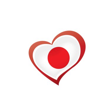 Japon bayrağı, beyaz arkaplanda vektör illüstrasyonu