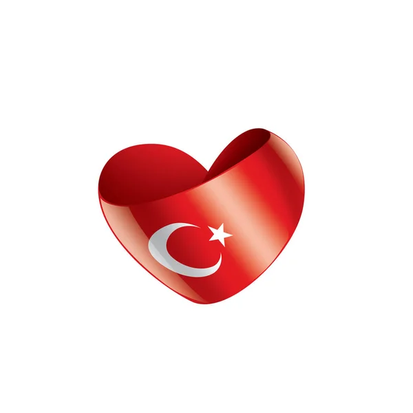 Прапор Туреччини, Векторні ілюстрації на білому фоні — стоковий вектор