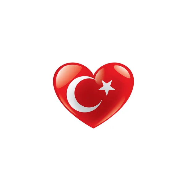 Turkey flag, vector illustration on a white background — Stock Vector