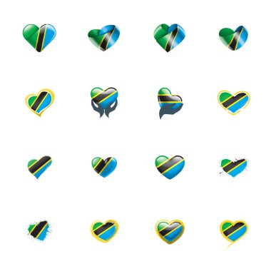 Tanzanya bayrak, beyaz bir arka plan üzerinde vektör çizim