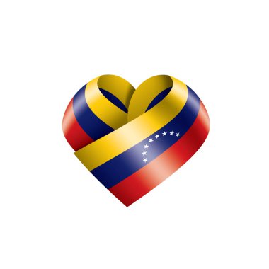 Venezuela bayrak, beyaz bir arka plan üzerinde vektör çizim
