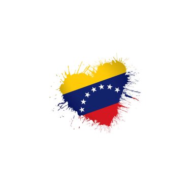 Venezuela bayrak, beyaz bir arka plan üzerinde vektör çizim