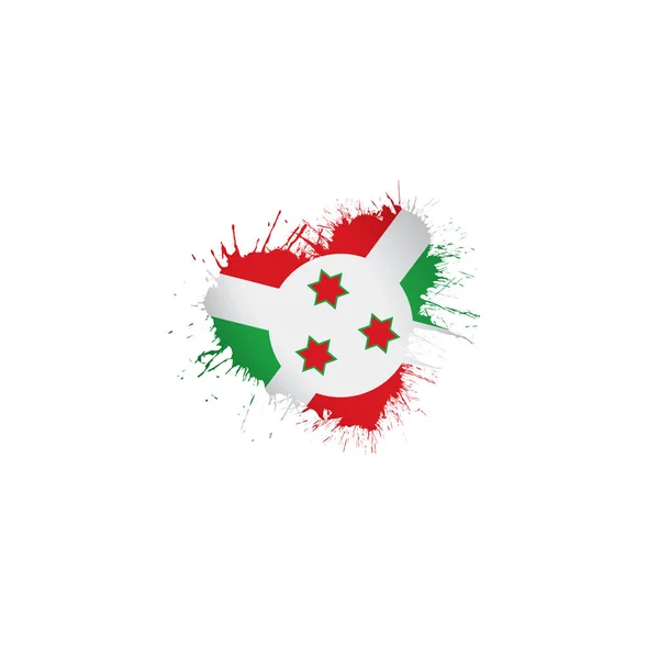 Drapeau du Burundi, illustration vectorielle sur fond blanc — Image vectorielle