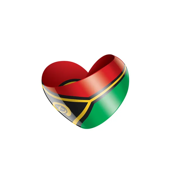 Bandera de Vanuatu, ilustración vectorial sobre fondo blanco — Archivo Imágenes Vectoriales