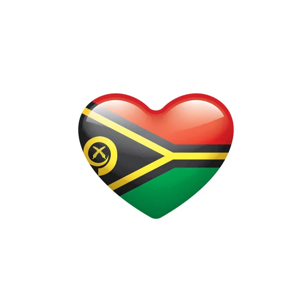Bandera de Vanuatu, ilustración vectorial sobre fondo blanco — Archivo Imágenes Vectoriales