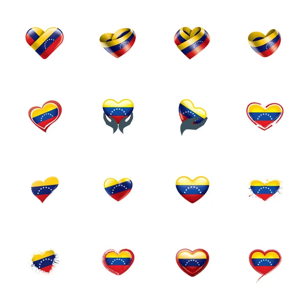 Vlajka Venezuely, vektorové ilustrace na bílém pozadí — Stockový vektor