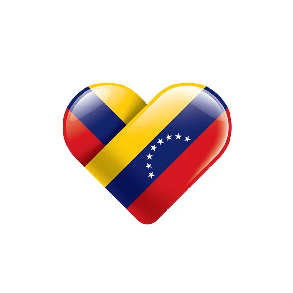 Vlajka Venezuely, vektorové ilustrace na bílém pozadí — Stockový vektor