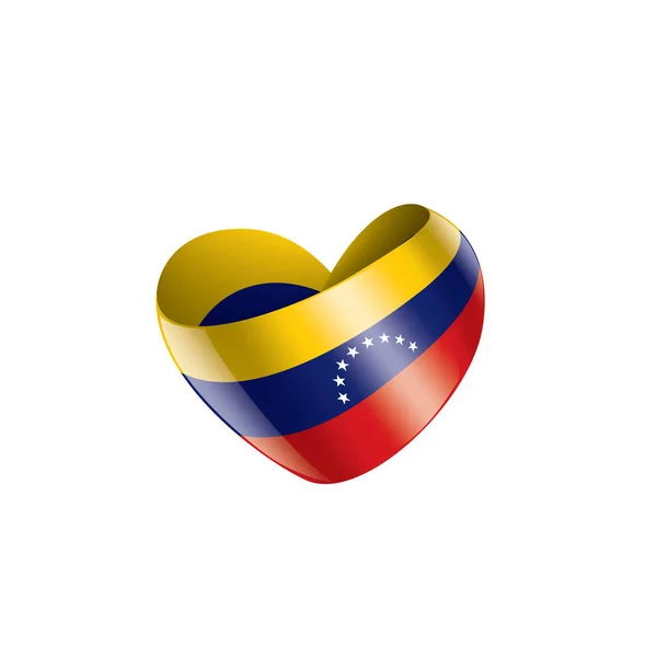 Vlag van Venezuela, vectorillustratie op een witte achtergrond — Stockvector