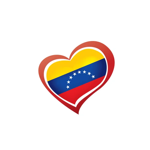Vlag van Venezuela, vectorillustratie op een witte achtergrond — Stockvector