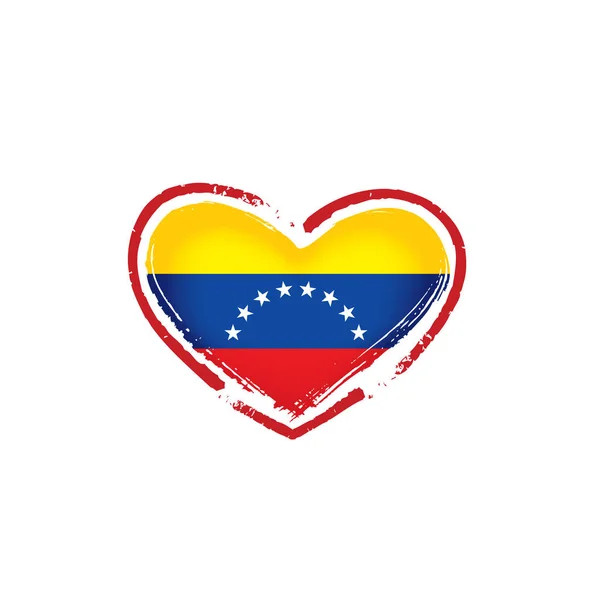 Vlag van Venezuela, vectorillustratie op een witte achtergrond — Stockvector