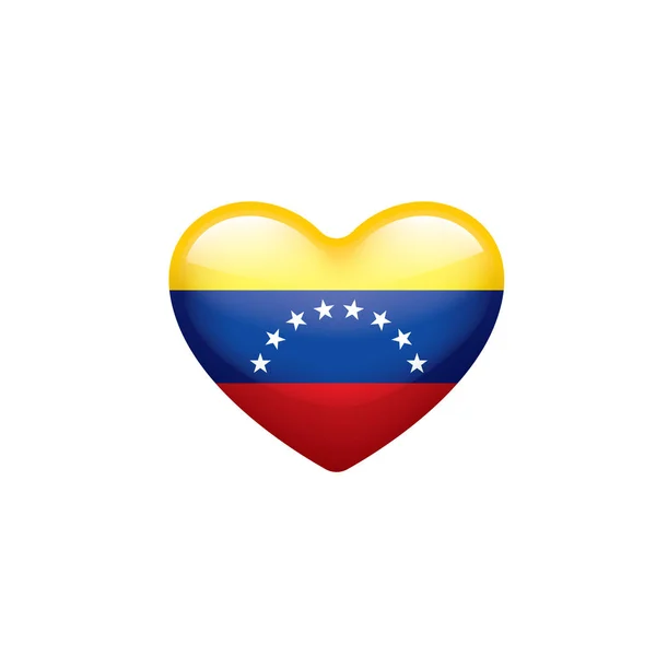 Bandera de Venezuela, ilustración vectorial sobre fondo blanco — Vector de stock