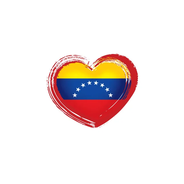 Venezuelas flagga, vektorillustration på vit bakgrund — Stock vektor