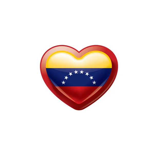 Venezuelas flagga, vektorillustration på vit bakgrund — Stock vektor