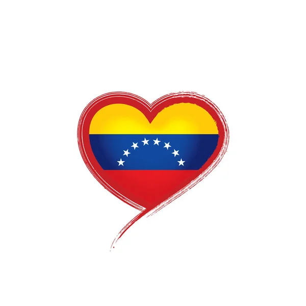 Vlag van Venezuela, vectorillustratie op een witte achtergrond — Stockvector