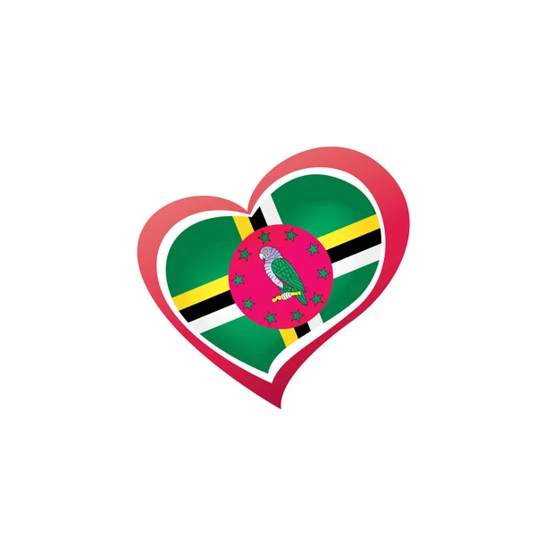 Bandera de Dominica, ilustración vectorial sobre fondo blanco — Archivo Imágenes Vectoriales