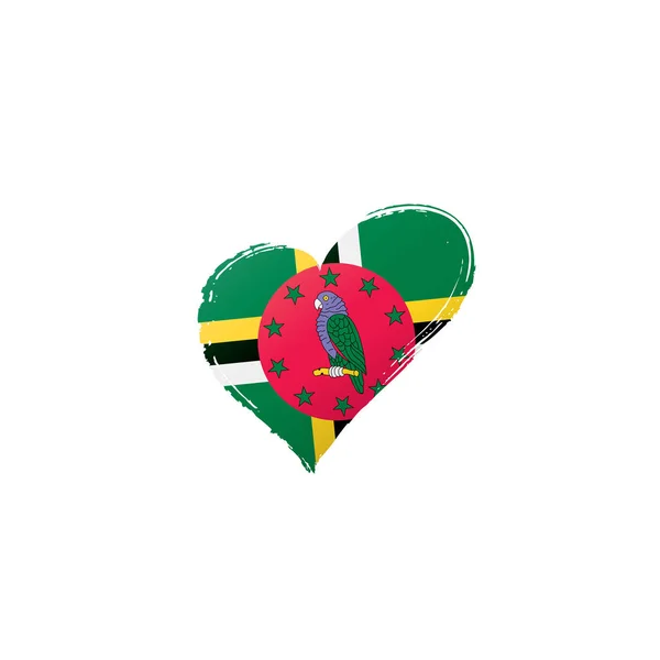 Dominica vlag, vector illustratie op een witte achtergrond — Stockvector