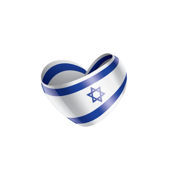 Σημαία israel, διανυσματική απεικόνιση σε λευκό φόντο — Διανυσματικό Αρχείο