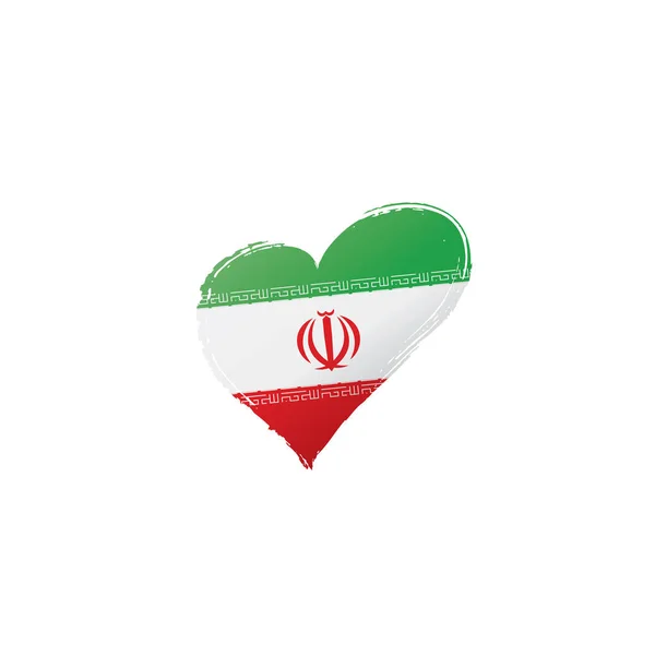 Iran vlag, vector illustratie op een witte achtergrond — Stockvector