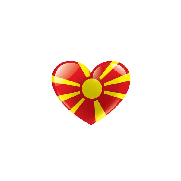 Macedonie vlag, vector illustratie op een witte achtergrond — Stockvector