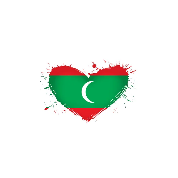 Bandeira das Maldivas, ilustração vetorial sobre um fundo branco —  Vetores de Stock