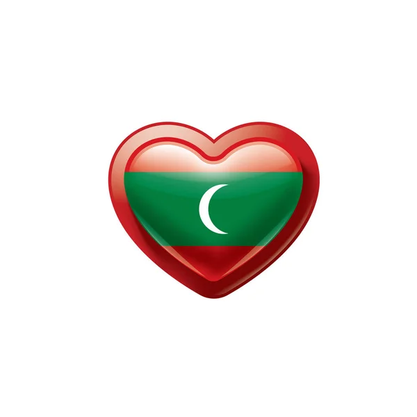 Bandeira das Maldivas, ilustração vetorial sobre um fundo branco —  Vetores de Stock