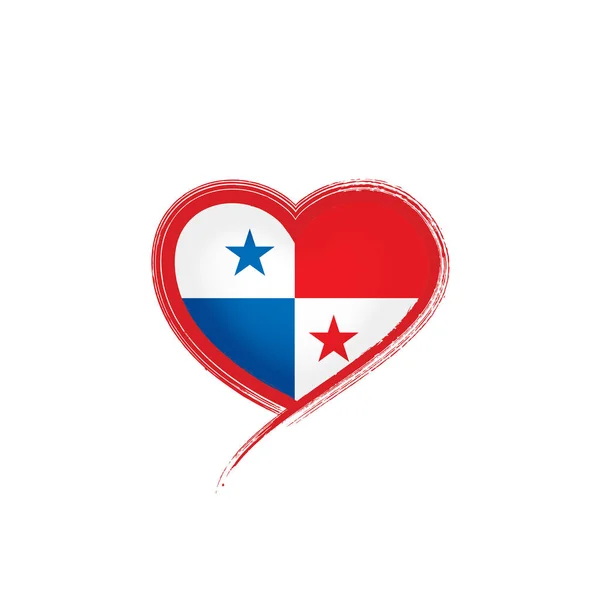 Bandera de Panamá, ilustración vectorial sobre fondo blanco — Vector de stock