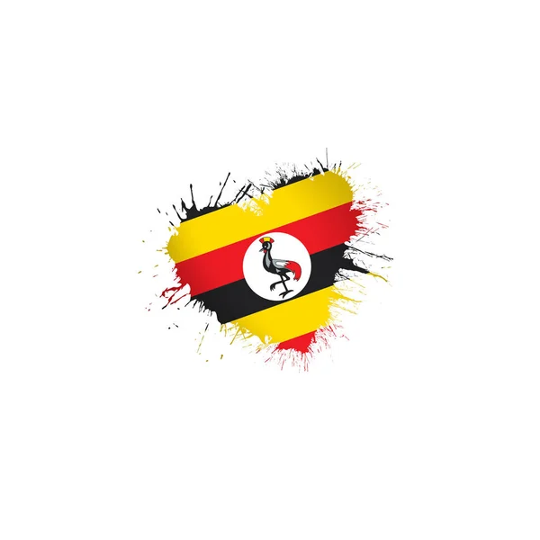 Uganda flag, vector illustration on a white background — Stock Vector