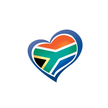 Güney Afrika bayrağı, beyaz arkaplanda vektör illüstrasyonu