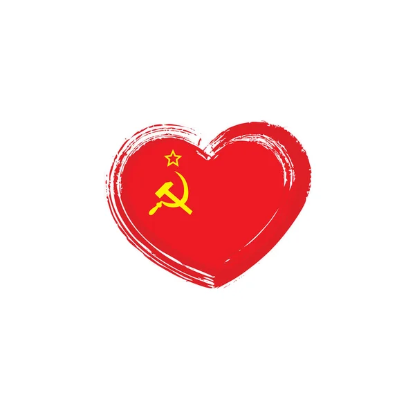 La bandera roja de la URSS. Ilustración vectorial sobre fondo blanco — Vector de stock