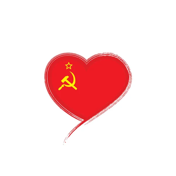 Le drapeau rouge de l'URSS. Illustration vectorielle sur fond blanc — Image vectorielle