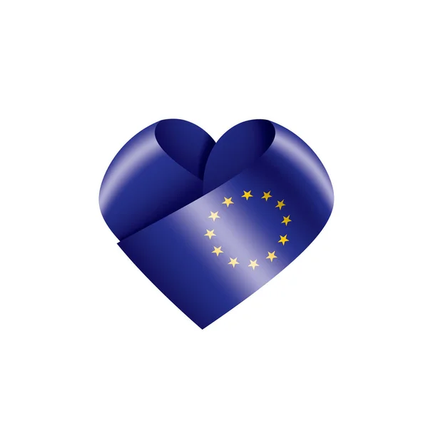 Ευρωπαϊκή σημαία ένωση, διανυσματική απεικόνιση σε λευκό φόντο — Διανυσματικό Αρχείο