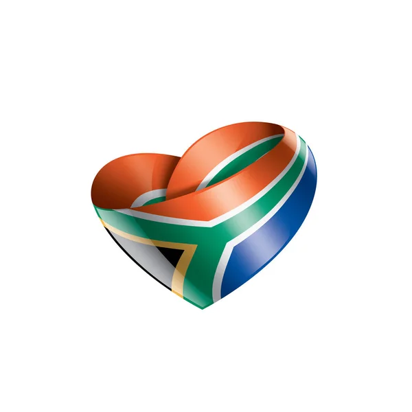 Zuid-Afrika vlag, vector illustratie op een witte achtergrond — Stockvector