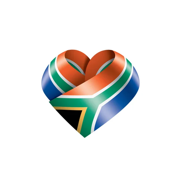 Bandera de Sudáfrica, ilustración vectorial sobre fondo blanco — Vector de stock