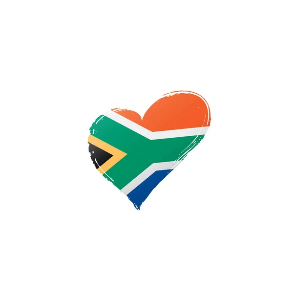 Bandera de Sudáfrica, ilustración vectorial sobre fondo blanco — Vector de stock